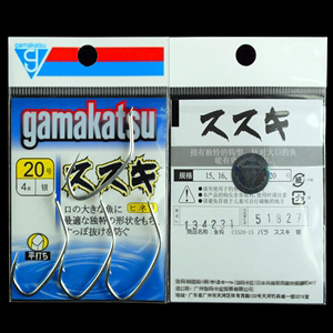 日本原装伽马卡兹GAMAKATSU兹鲈鱼钩有倒刺进口大物银白色海鲈钩