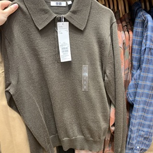优衣库 【设计师合作款】u系列秋冬羊毛混针织polo衫 432923