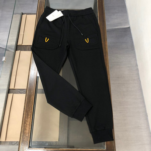 香港代购秋冬卫裤fendi/芬迪男装松紧腰头休闲裤修身小脚长裤男裤