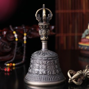 焰口施食法事法器黄铜手摇铃降魔杵铜铃佛教法会金钢杵普巴杵