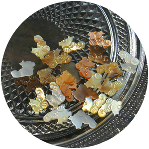 企鹅珍珠贝|小海马|单面纹|无孔|贴片|单片|左右款|饰品配件