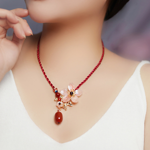 项链女红绳民族风