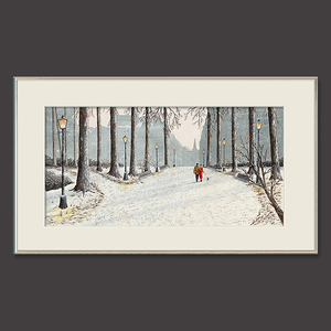 漫步人生路风景客厅样板房美国原版进口画芯现代美式北欧风装饰画