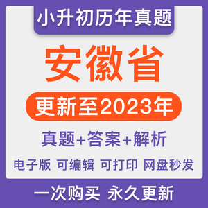 2023年安徽省小升初试卷语文数学英语小学历年真题试题电子版合肥