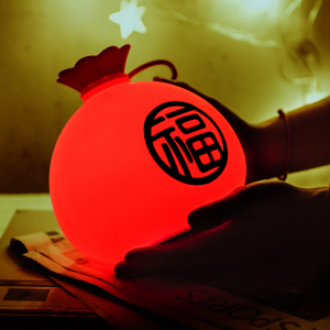 新年春节创意礼物牛年送朋友长辈乔迁家居布置发光福袋灯摆件礼品