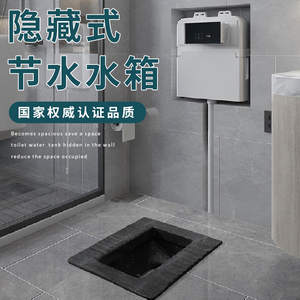 卫生间厕所隐藏式水箱入墙式暗装蹲便器暗藏抽水箱智能感应冲水箱