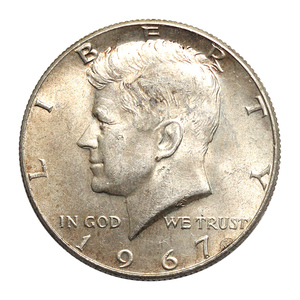 真典北美洲 美国肯尼迪50美分银币 美国硬币 外国钱币