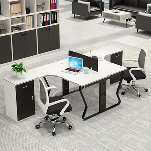 新款职员办公桌家具椅组合员工位简约现代24人位钢架屏风电脑卡座