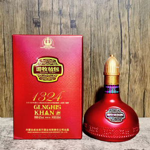 内蒙古成吉思汗酒42度内蒙古游牧毡包清香型固态优级白酒