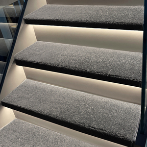 纯色加厚楼梯踏步垫免胶自粘防滑实木家用网红旋转楼梯地毯可定制