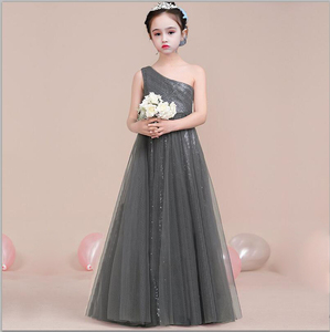 中学生合唱团指挥演出服女童模特钢琴考级飘逸晚礼服毕业典礼服