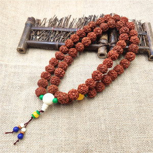 尼泊尔54颗金刚菩提手串菩提子佛珠项链文玩男女五瓣手链手持车挂