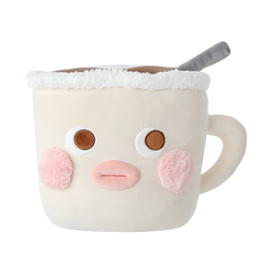 MINISO名创优品颜值食物趣味公仔卡布奇诺抱枕咖啡杯造型毛绒可爱