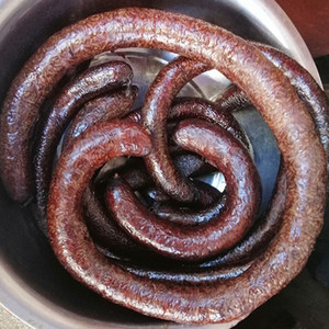 黔东南特色小吃血灌肠农家手工自制糯米血肠贵州黎平特产