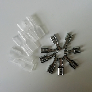 8mm母铜端子绝缘护套适用ac电源插座开关配套插拔式接线新