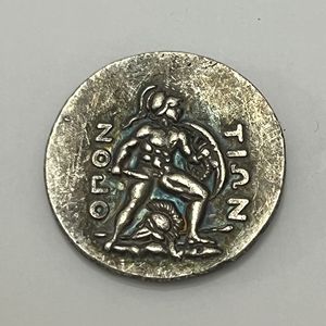 26MM古希腊罗马遗址纪念币 智慧女神帕拉斯旧银币收藏 历史古钱币