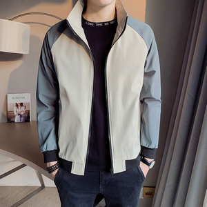 春装35中青男士夹克40岁薄款男装外套春季30成熟稳重休闲装上衣男