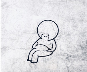 可爱小胖子捏肚子哭泣的宅男泪目防水二次元搞笑贴纸