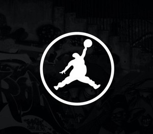 胖墩乔丹飞人汽车油箱盖防水贴纸电动摩托车身创意小个性aj牛贴画