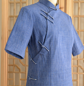 【莞莞类卿】【校园停云】老土布手工旗袍改良旗袍