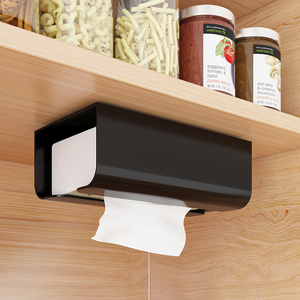 壁挂式抽纸盒洗手间防水纸巾盒创意置物架厕所卷纸盒家用纸收纳架