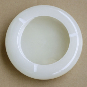 天然玉石阿富汗玉 精工圆形烟灰缸 款式新颖洁白无暇15cm18cm20cm
