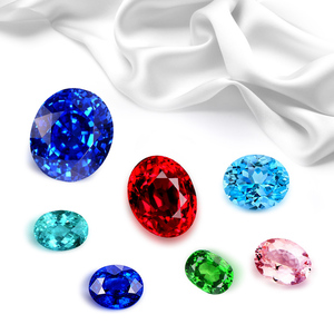 天然彩色宝石红宝石蓝宝石绿宝石珠宝首饰裸石戒指镶嵌定制k金银