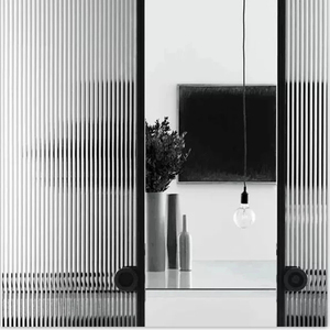 定制长虹玻璃条纹瓦楞波浪立体压花玻璃隔断玄关屏风艺术玻璃钢化