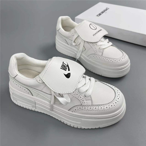 堂纳采尼ig女鞋2022春款舒适时尚系带休闲小白鞋街拍韩版厚底板鞋