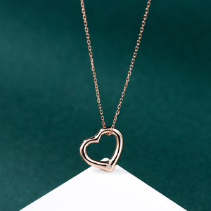 天然南非钻石爱心项链女ins小众设计高级感吊坠情人节礼物送女友