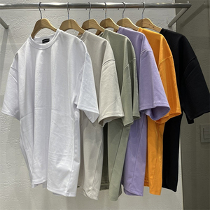 韩国男装代购纯色净版基本款打底衫OOTD简约圆领百搭宽松短袖T恤