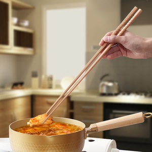 象有秘密 油炸筷子加长家用吃火锅捞面加粗厨房炸油筷实木耐高温