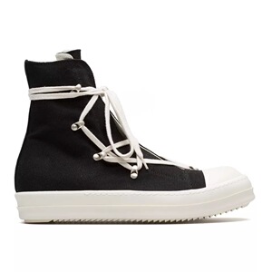 新款高帮帆布鞋情侣18ss时尚个性五芒星几何绑带街舞鞋ro真皮休闲