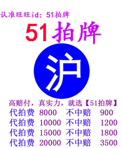 51沪牌代拍