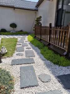 庭院地砖汀步石室外花园防滑别墅铺院子里的户外垫脚青石板踏步石