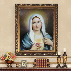 钻石画2022新款圣母玛利亚圣母圣心想像粘钻点钻十字绣钻石秀人物