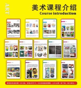 画室少儿美术培训机构环创壁画挂图课程介绍墙贴画种名称