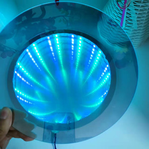 亚克力镜子制作时光隧道镜子无限镜面延伸半透明双面镜半反半透镜