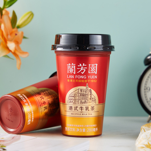 兰芳园奶茶港式牛乳茶280ml*3杯赠meco密谷果汁茶400ml*3杯