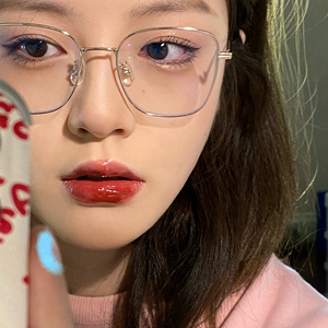 仙女金丝眼镜近视女有度数散光显脸小超轻方形韩版潮网红装饰镜框