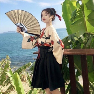 川黛虞美人汉服夏装女款改良学生汉素襦裙古风日常中国风古装服装