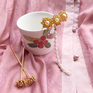 【霜翎阁】莲花小钗百搭配饰发簪子红楼黛玉同款汉服配饰品{涟漪}