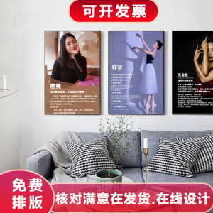 医生护士专家老师律师教练简介展示牌设计瑜伽舞蹈名人简历挂画