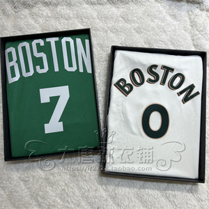 凯尔特人0号塔图姆城市版球衣裤套装7号杰伦布朗男美式定制篮球服