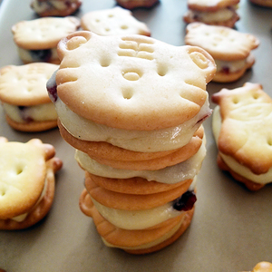 纯手工制作动物小饼干牛轧饼纽扣夹心饼干180克小零食茶点下午茶