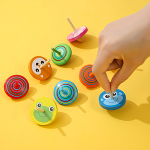 木质旋转小陀螺玩具新款儿童手动拧转男孩女孩手转解压创意怀旧