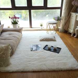 现代客厅长方形长毛家用茶几地毯休闲阳台卧室床边飘窗毯定制定做