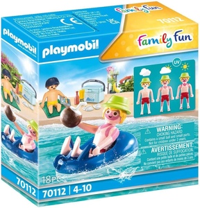playmobil70112戏水游泳圈晒伤人紫外线变色人偶德国进口摩比玩具