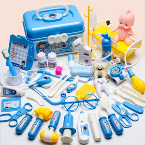 医生玩具套装灯光听诊器儿童过家家宝宝收纳盒具护士仿真刷牙男女