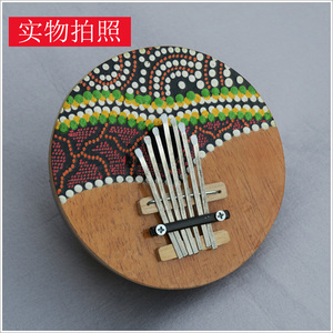 泰国工艺品儿童玩具乐器非洲拇指琴手拨琴手工椰壳彩绘手指琴乐器